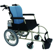 【送料無料】介助用 電動アシスト 車いす　アシストホイールライト アシストホイール ライト(ネイビーブルー)｜BASE