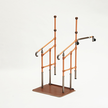 あがりかまち用たててすり　両手すり　伸縮つながるくんセット