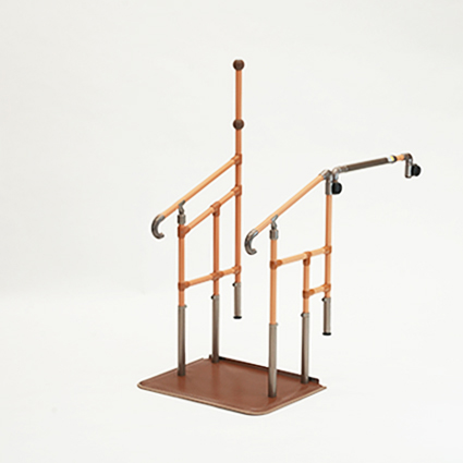 あがりかまち用たててすり　両手すり　伸縮つながるくんセット