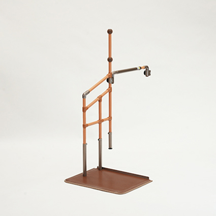 あがりかまち用たててすり　片手すり　伸縮つながるくんセット