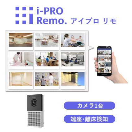 i−PRO　Remo．　スマート介護・福祉シリーズ　居室内見守りセット（スピーカーカメラ／有線LAN　1台）
