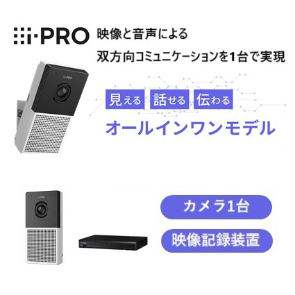 i−PRO　Remo．　スマート介護・福祉シリーズ　見守りカメラセット（スピーカーカメラ／有線LAN　1台＋記録装置）